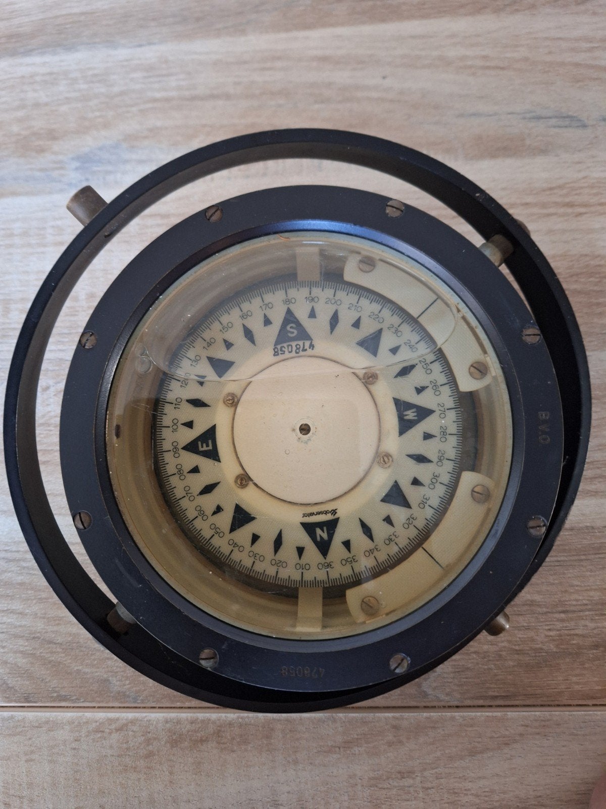 Vintage scheepskompas - Observator Rotterdam, Ophalen
