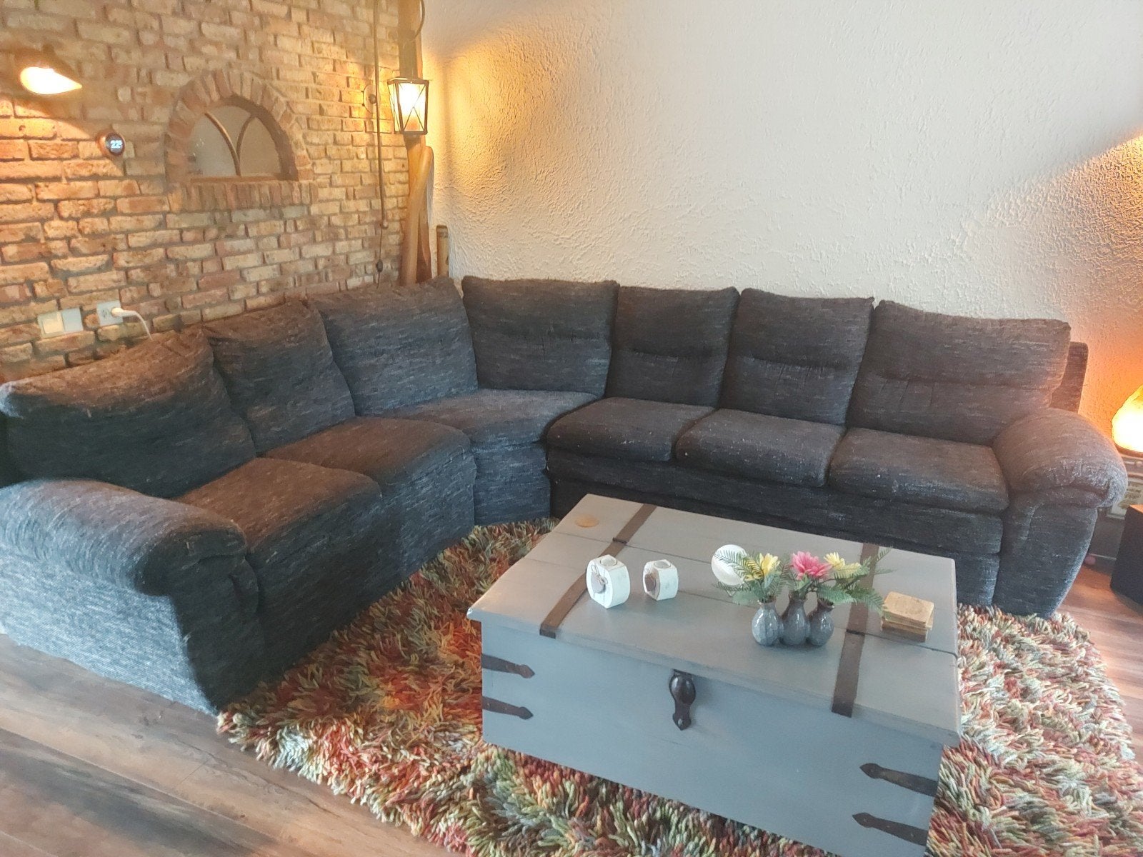 GRATIS NU OP TE HALEN Ruim hoekbankstel - 315 cm (3-zits) en, Ophalen, Gebruikt, Hoekbank, 300 cm of meer