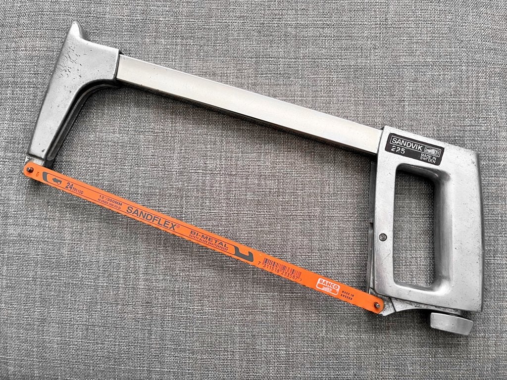 Vintage Sandvik 225 Metaalzaagbeugel incl. nieuw zaagblad, Ophalen, Zo goed als nieuw