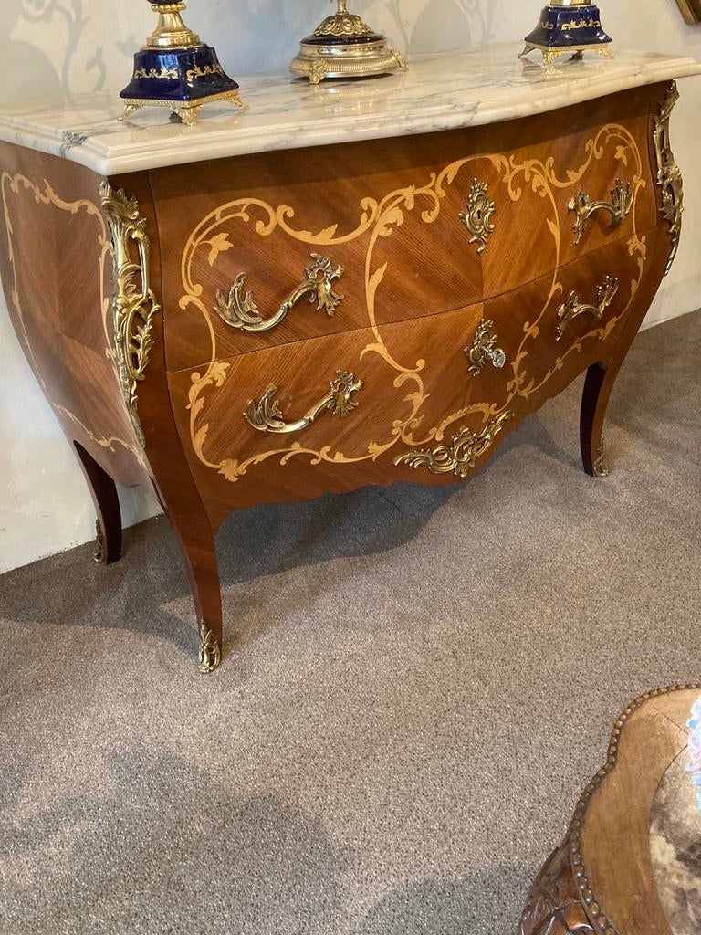 Prachtige antieke franse marqueterie commode, Antiek en Kunst, Ophalen