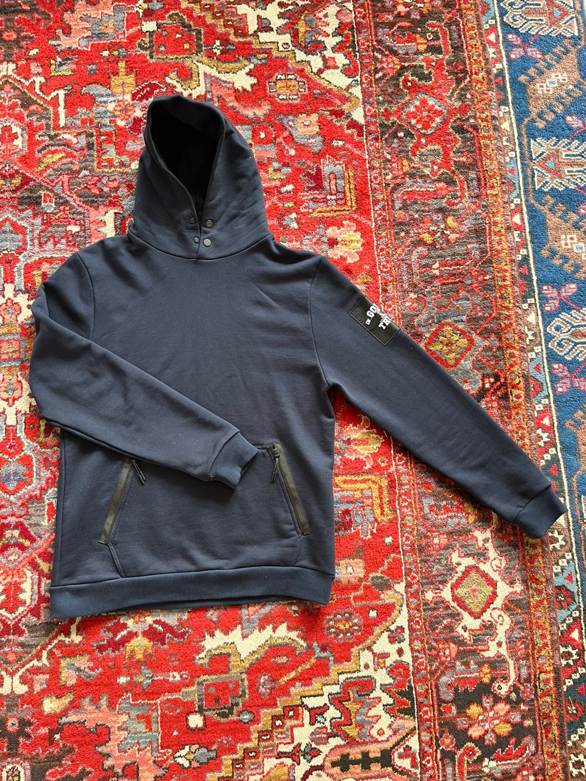 In Gold We Trust navy hoodie L, Ophalen of Verzenden, Nieuw, Maat 52/54 (L), Blauw