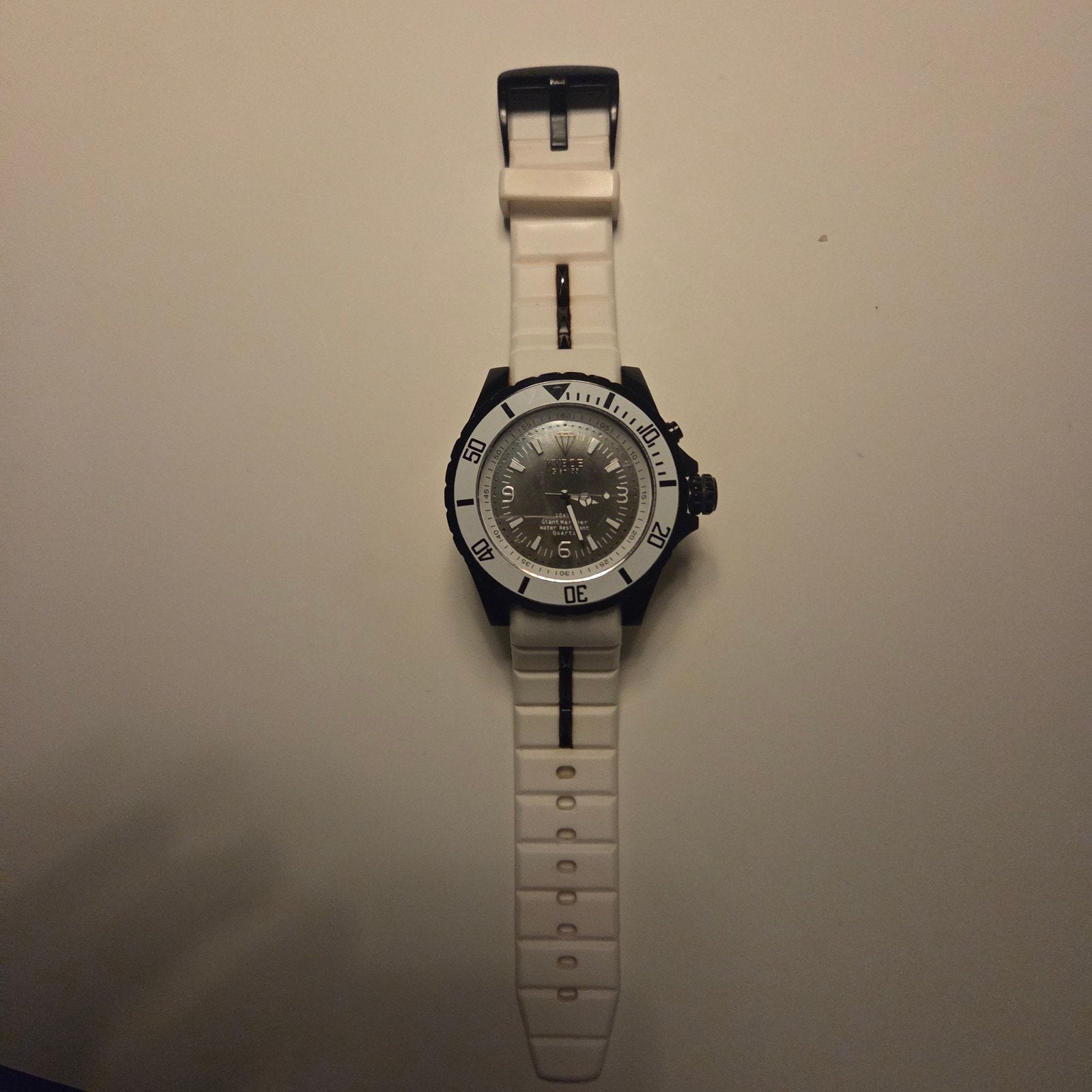 Kyboe! Horloge - Wit/Zwart - Japan Movement, Overige merken, Gebruikt, Staal, Polshorloge