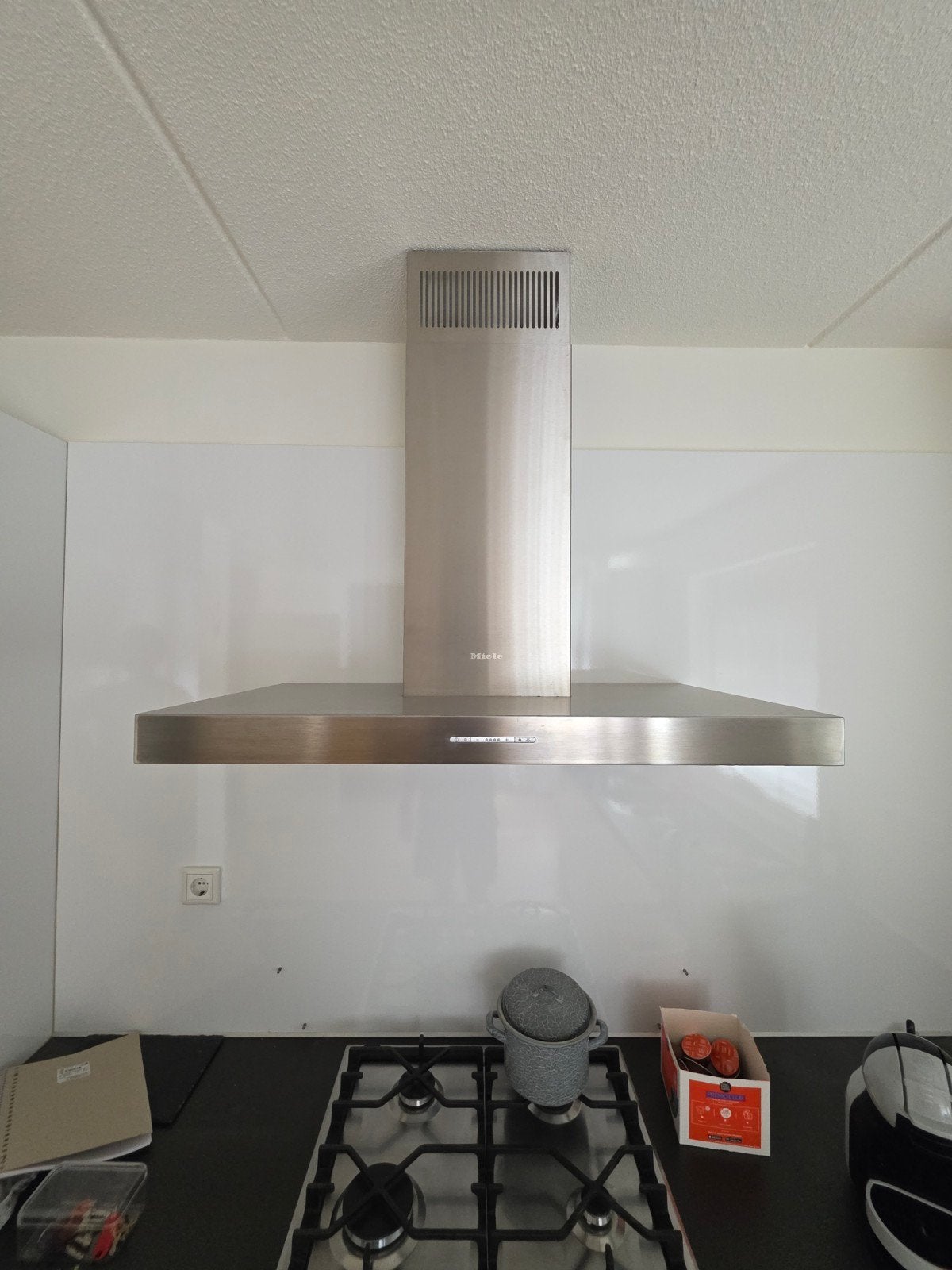 Miele afzuigkap, RVS, gedemonteerd, Ophalen, Gebruikt, Vrijstaand, Wandschouwkap