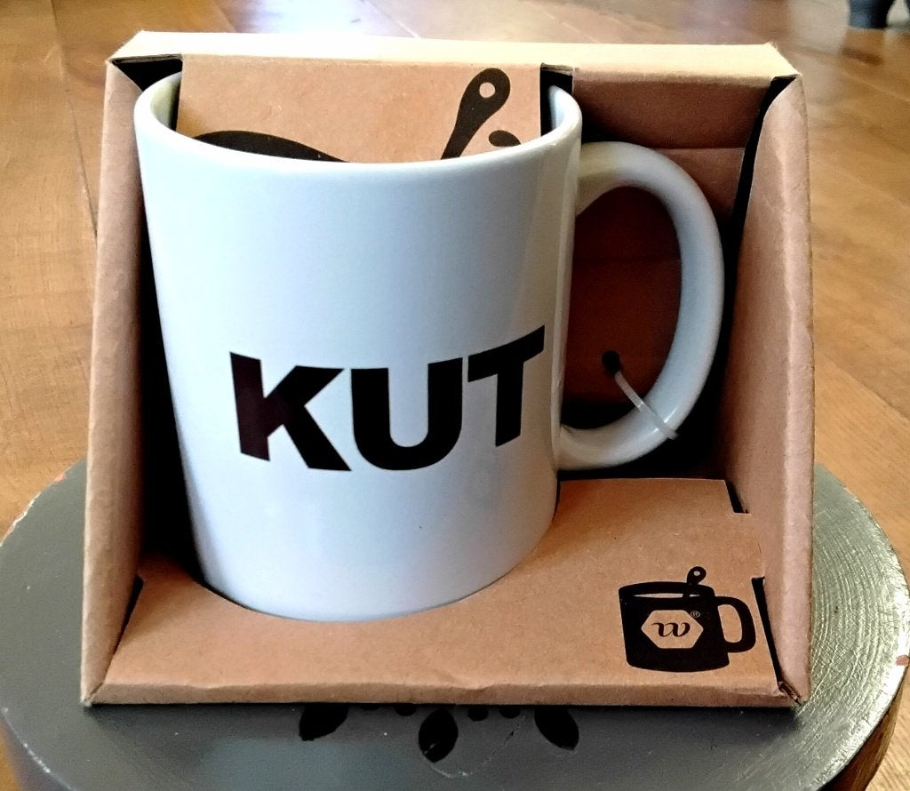 Mok - beker - opdruk: kut - nieuw in de verpakking, Huis en Inrichting, Keuken | Servies, Keramiek, Nieuw, Overige stijlen, Mok