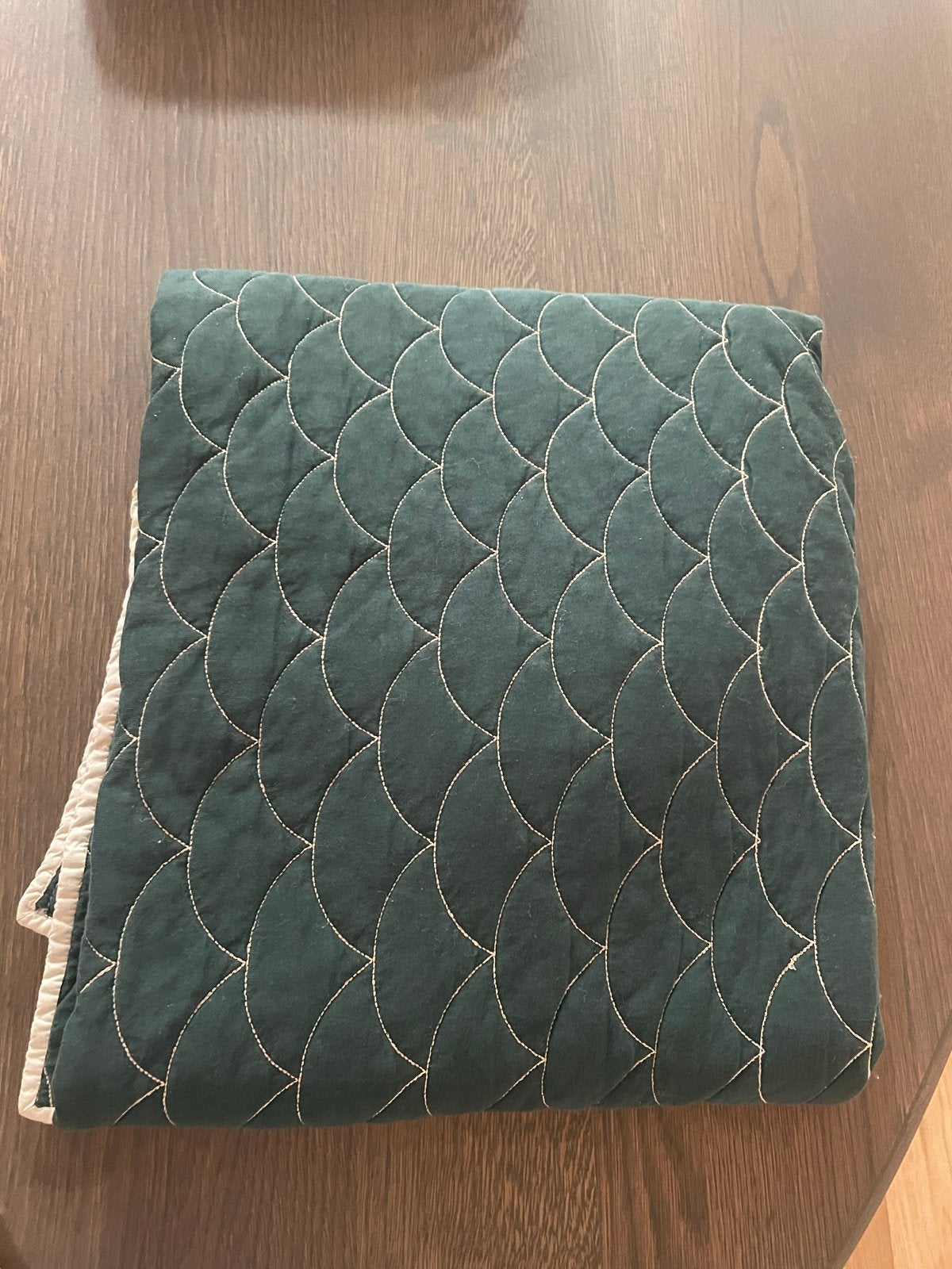 H&M Home Deken - Dik, Zacht en Zo Goed als Nieuw, Ophalen of Verzenden, Zo goed als nieuw, Woondeken, Groen