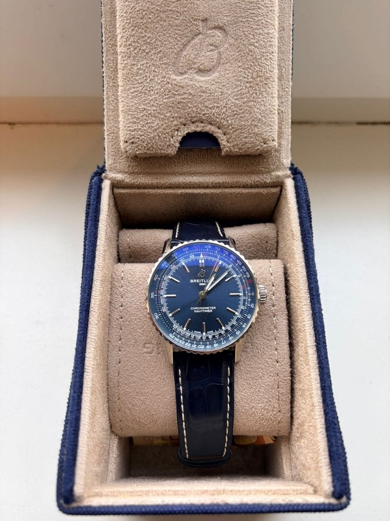 Breitling Navitimer Automatic 41mm, Ophalen, Leer, Staal, Breitling