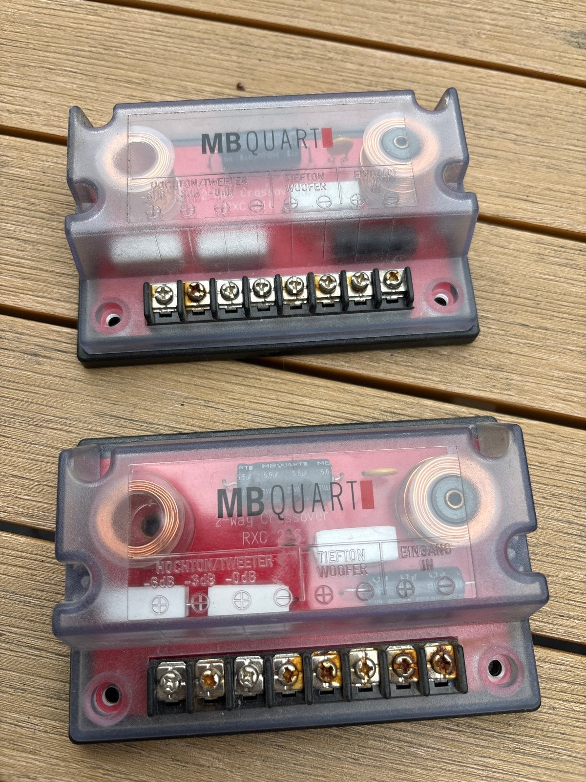 MB Quart 2-weg Crossover Filters (2 stuks), Auto diversen, Autoradio's, Gebruikt, Ophalen of Verzenden