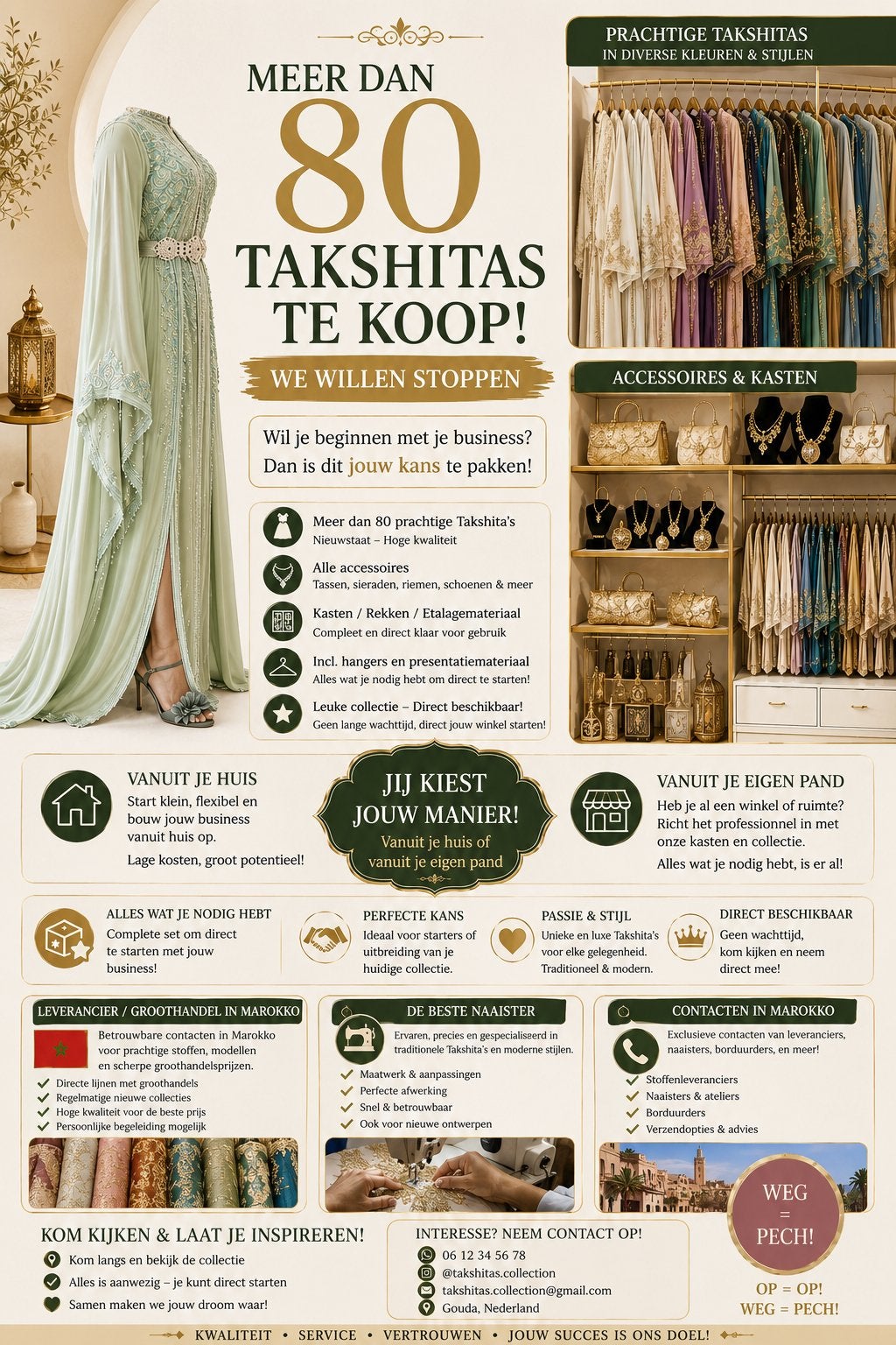 Takshita’s, Ophalen, Zo goed als nieuw, Overige typen