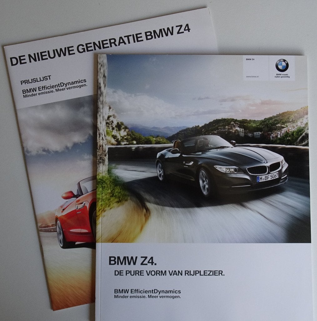 BMW Z4 Brochure en Prijslijst - Nieuwe Generatie, Boeken, Ophalen of Verzenden, Zo goed als nieuw, BMW