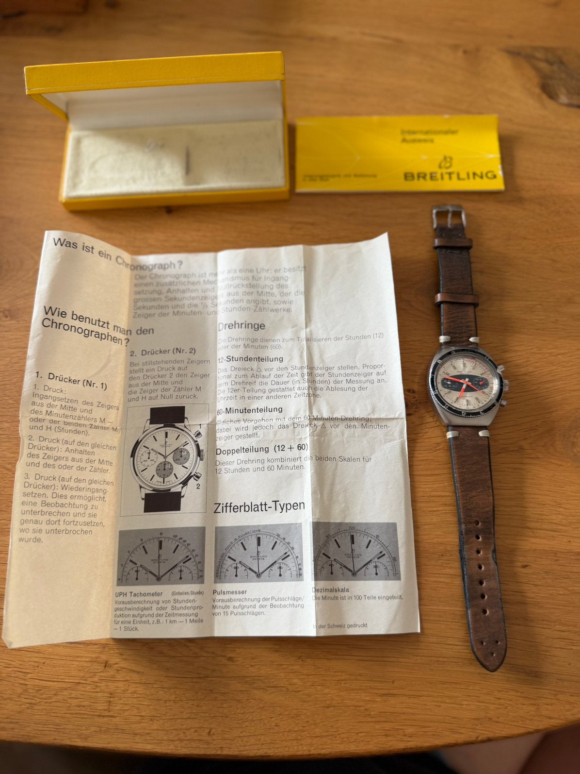 Breitling Sprint met surfboard dial 1970, Ophalen of Verzenden, Zo goed als nieuw, Breitling
