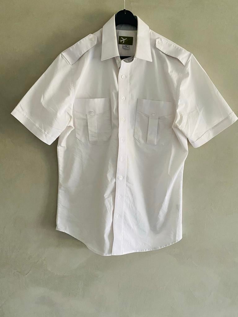 Piloten overhemd, uniform shirt., Ophalen of Verzenden, Nieuw, Wit, Halswijdte 41/42 (L)