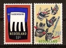 Nederland NVPH nr 1421/2 postfris Vakbeweging 1989, Ophalen of Verzenden, Na 1940, Postfris