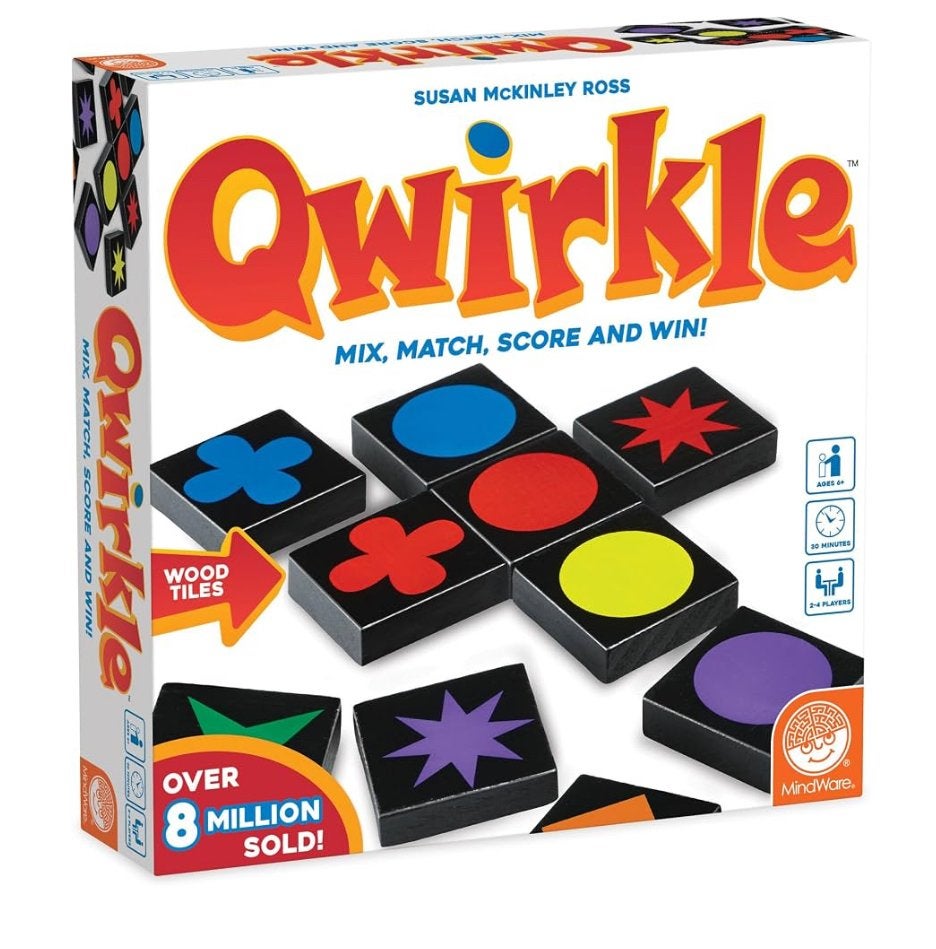 Qwirkle: Mix, Match, Score en Win! Houten Tegels, Hobby en Vrije tijd, Drie of vier spelers, Ophalen of Verzenden, Zo goed als nieuw