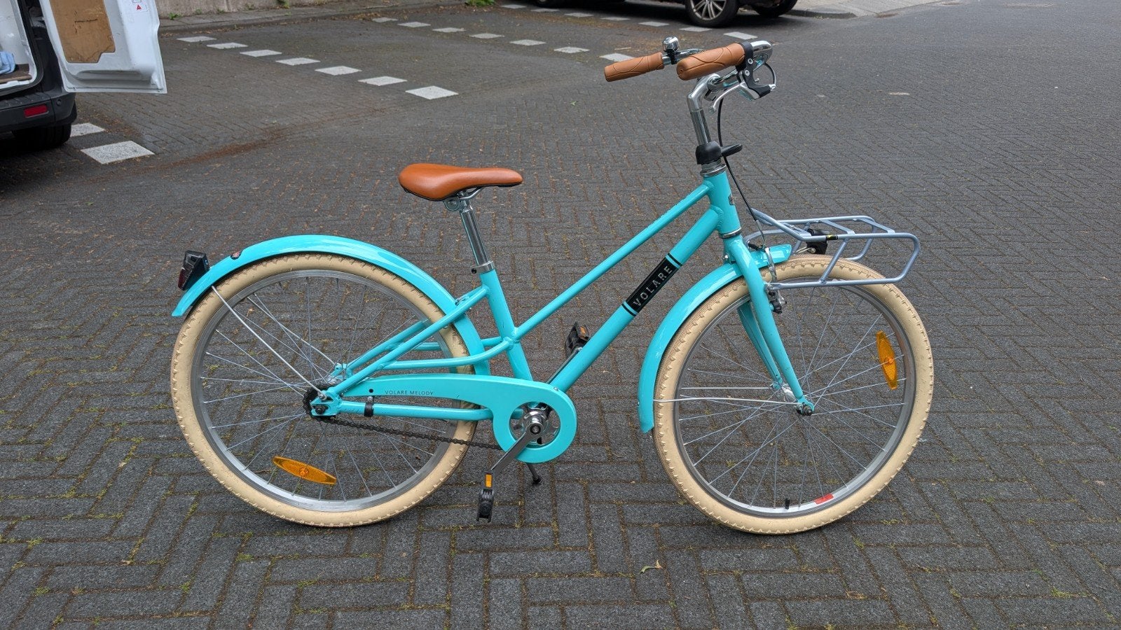 Meisjes (transport) fiets 24 inch mintgroen Volare, Fietsen en Brommers, Fietsen | Meisjes, Ophalen, Terugtraprem, Volare Melody