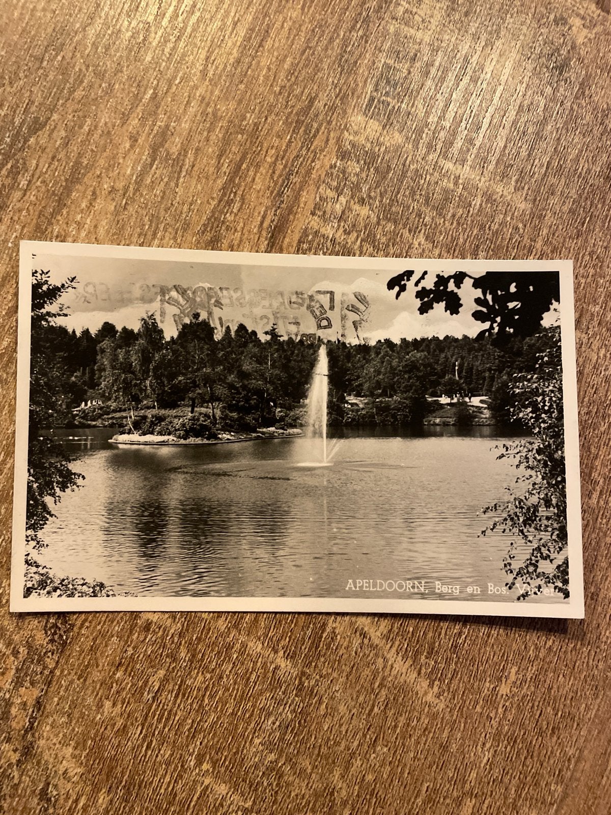 Oude ansichtkaart Apeldoorn Berg en Bos - Gelopen 1953, Ophalen of Verzenden, 1940 tot 1960, Gelopen, Gelderland