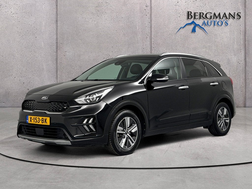 Kia Niro // 1.6 GDi Hybrid DynamicLine // APPLECARPLAY // NA, Gebruikt, Leder en Stof, Zwart, 1390 kg