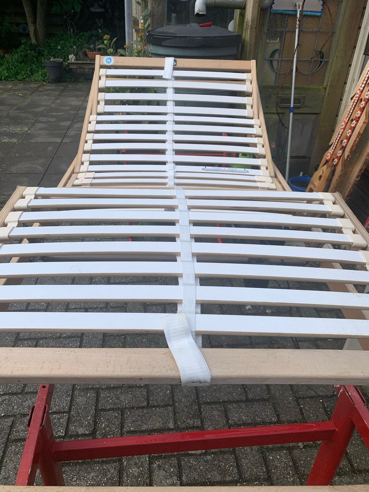 Verstelbare lattenbodem 90x200 cm met afstandsbediening, Ophalen, 90 cm, 200 cm, Hout