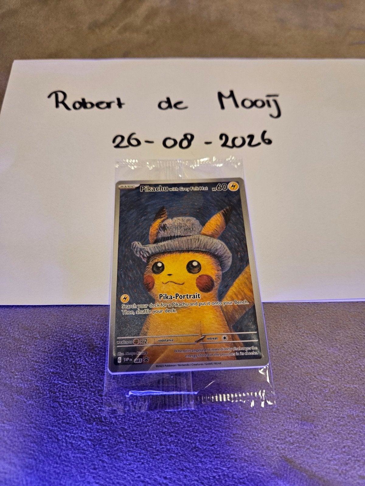Pikachu Grey Felt Hat (Pika-Portrait), Ophalen of Verzenden, Zo goed als nieuw, Losse kaart