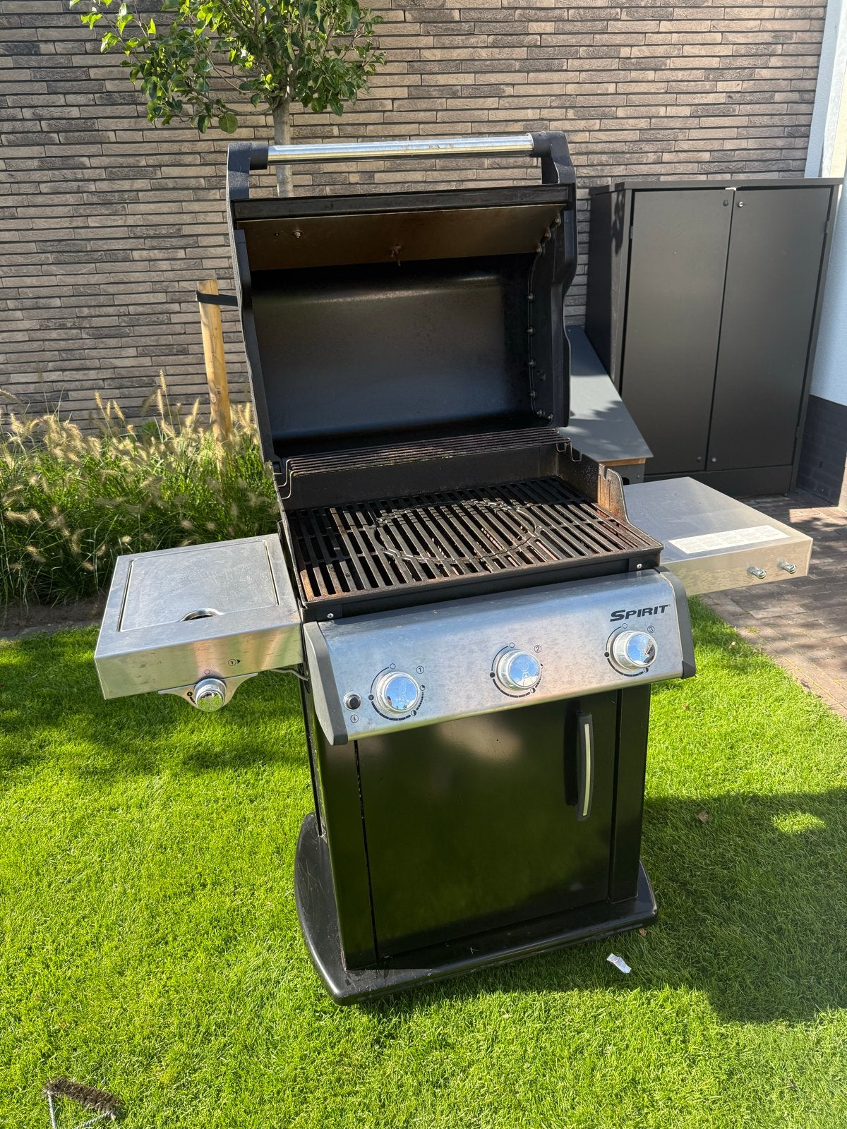 Weber Spirit gasbarbecue met zijbrander en hoes