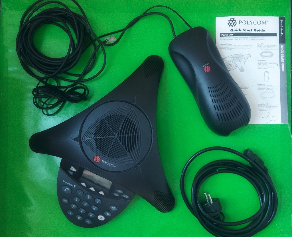 Polycom SoundStation2 analog conference phone w/display., Gebruikt, Polycom.com, Info@polycom.nl, Ophalen of Verzenden