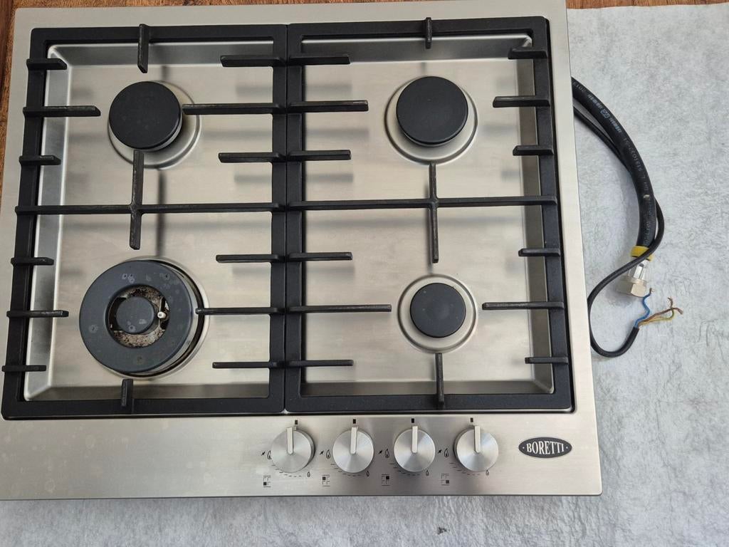 Gaskookplaat Boretti, Witgoed en Apparatuur, Kookplaten, Gebruikt, Ophalen of Verzenden, Inbouw, Gas