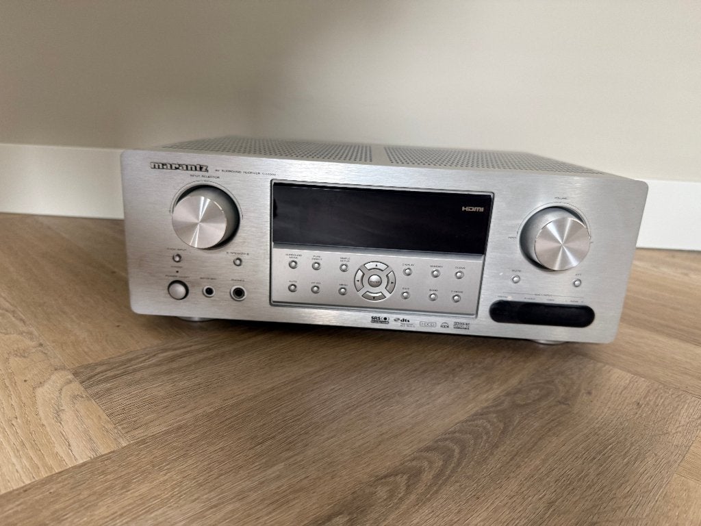 Marantz SR4002 AV surround receiver – zilver, Marantz, Ophalen of Verzenden, Zo goed als nieuw, 120 watt of meer