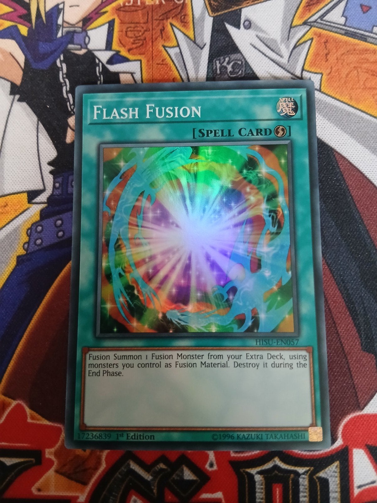 Flash Fusion - Super Rare HISU - Yu-Gi-Oh, Ophalen of Verzenden, Zo goed als nieuw, Foil