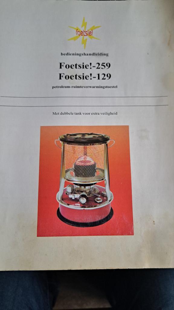 Foetsie petroleum kachel, Huis en Inrichting, Kachels, Ophalen, Zo goed als nieuw, Overige brandstoffen, Petroleumkachel