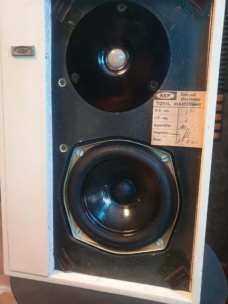KEF Cresta MK1 uit 1968 BBC, Ophalen of Verzenden, Minder dan 60 watt, Front, Rear of Stereo speakers, Overige merken