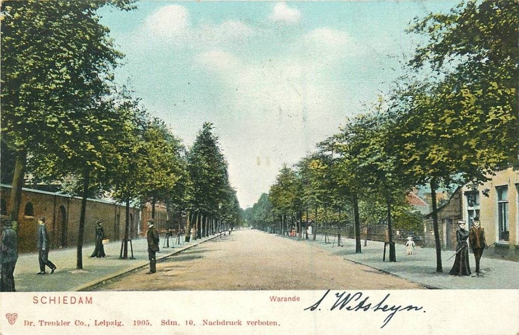 388-508-025 Schiedam Warande, Verzenden, Voor 1920, Zuid-Holland