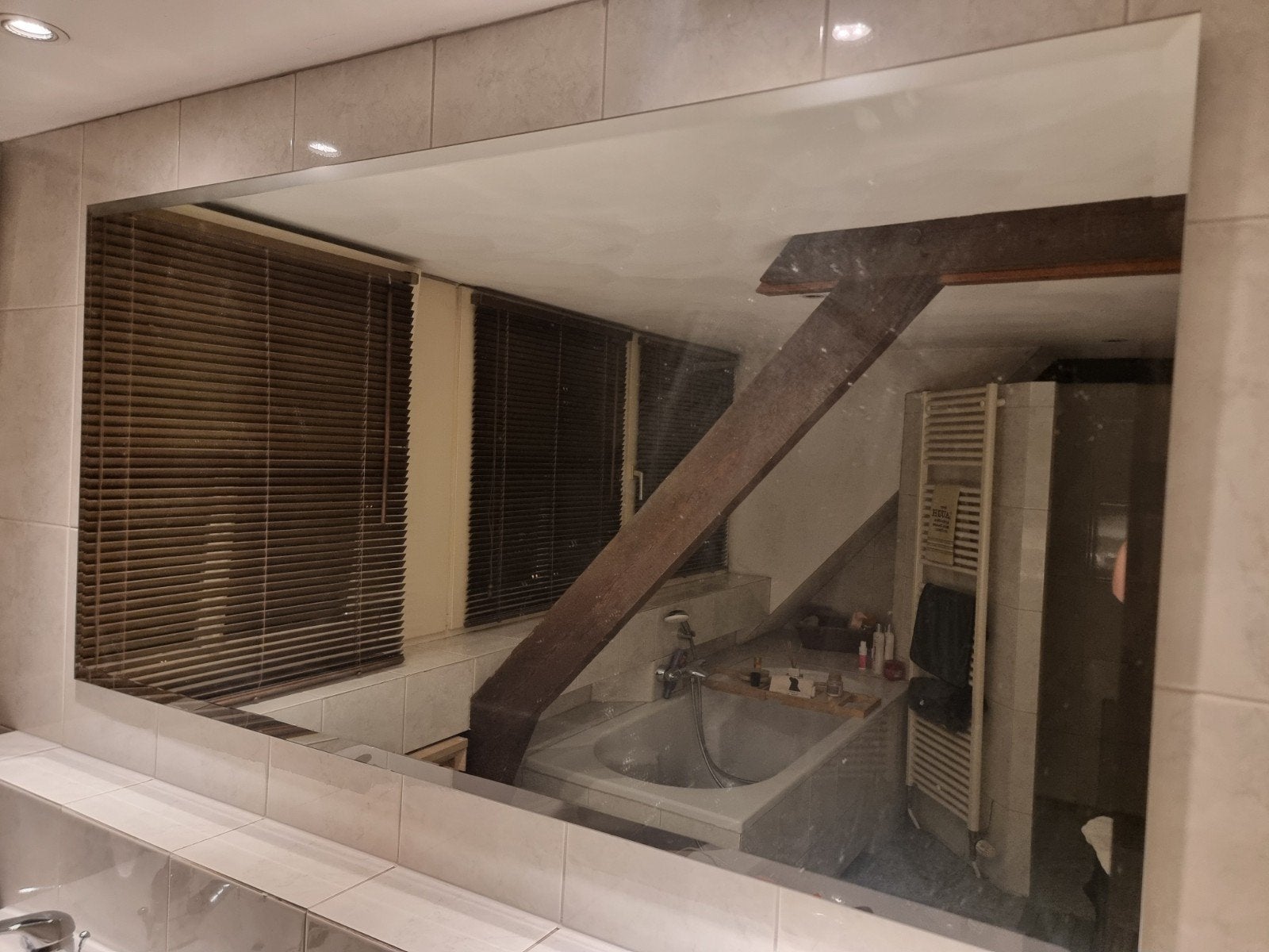 Badkamer spiegel 160x80, Huis en Inrichting, Ophalen, Gebruikt, Rechthoekig, Minder dan 100 cm