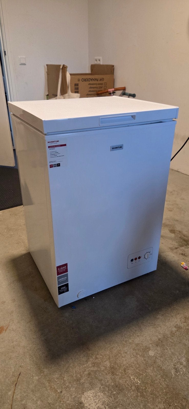 Inventum VK560 Vrieskist - Compact en Energiezuinig, Ophalen, Vrieskist, Minder dan 85 cm, Minder dan 60 cm
