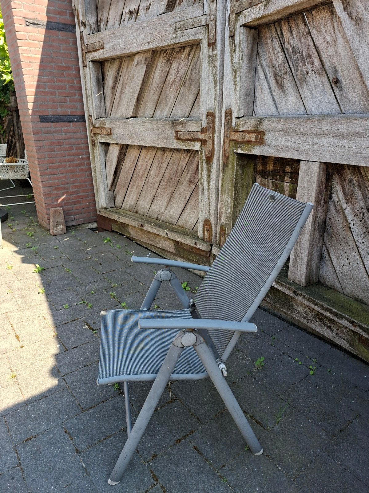 Verstelbare standenstoel tuinstoel, Tuin en Terras, Tuinstoelen, Ophalen of Verzenden, Gebruikt, Textileen, Verstelbaar