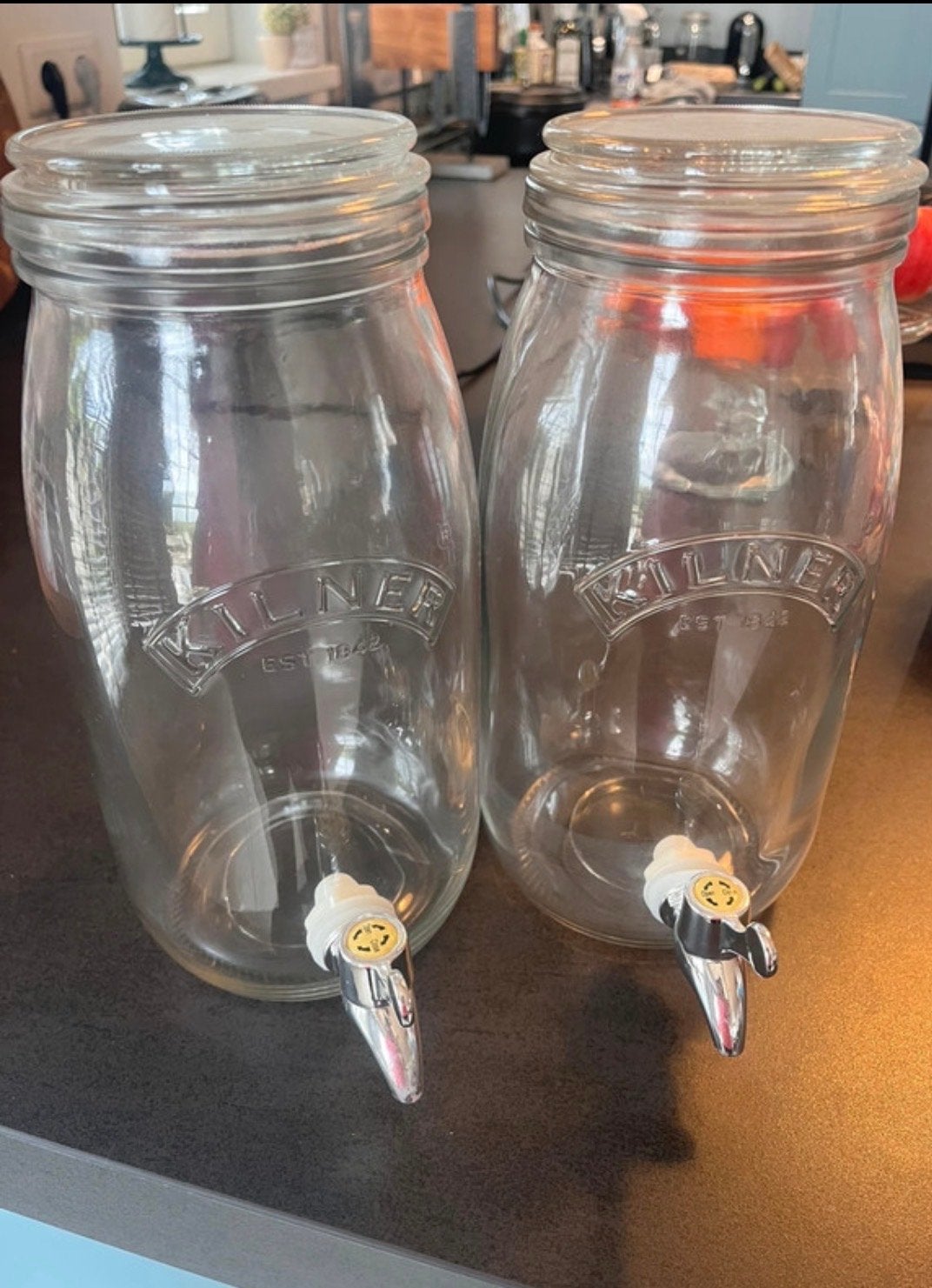 Kilner drankdispenser - 2 stuks, Ophalen of Verzenden, Zo goed als nieuw, Overige merken, Glas