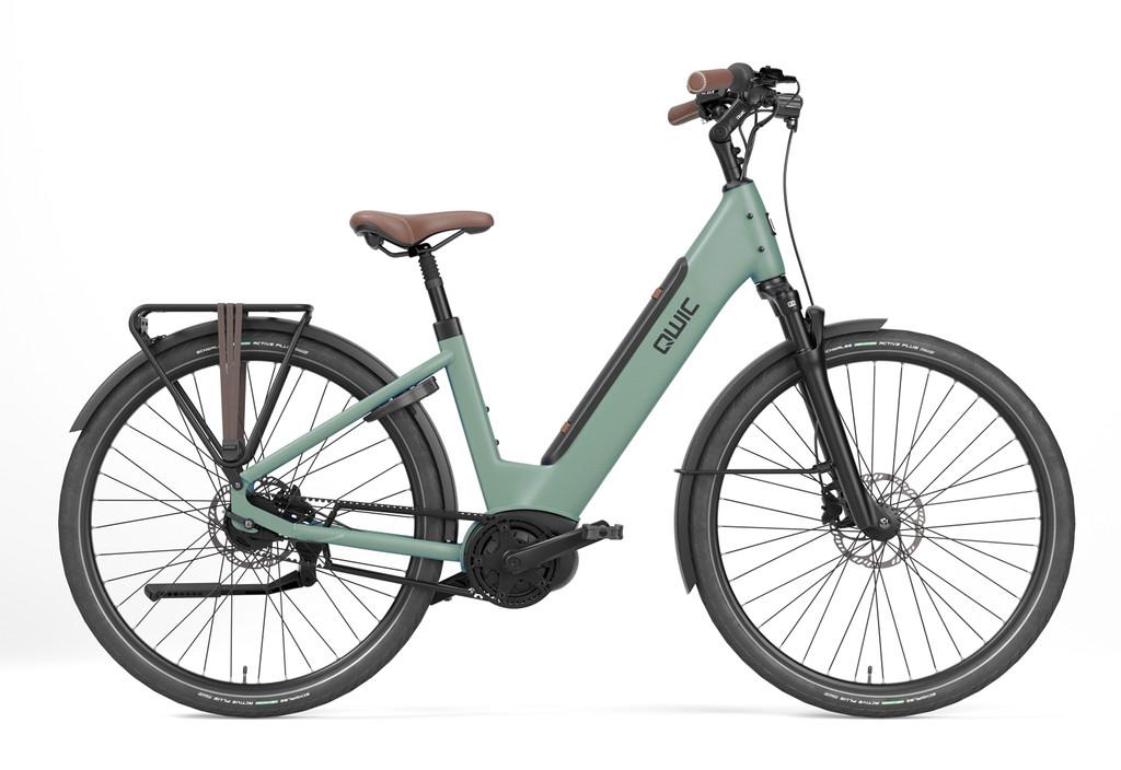 Qwic Elan flow groen dames 49cm 28inch, Fietsen en Brommers, Elektrische fietsen, 47 tot 51 cm, Nieuw, Qwic