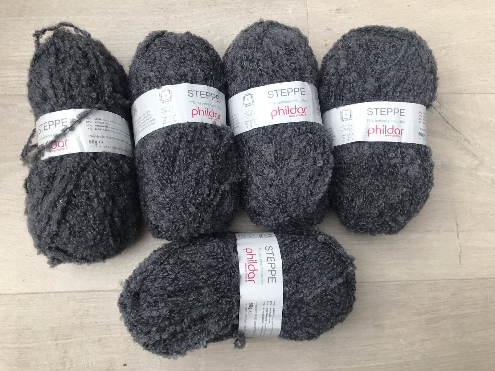 5 bollen Phildar Steppe voor 6,00 euro, Ophalen of Verzenden, Nieuw, Breien of Haken, Wol of Garen
