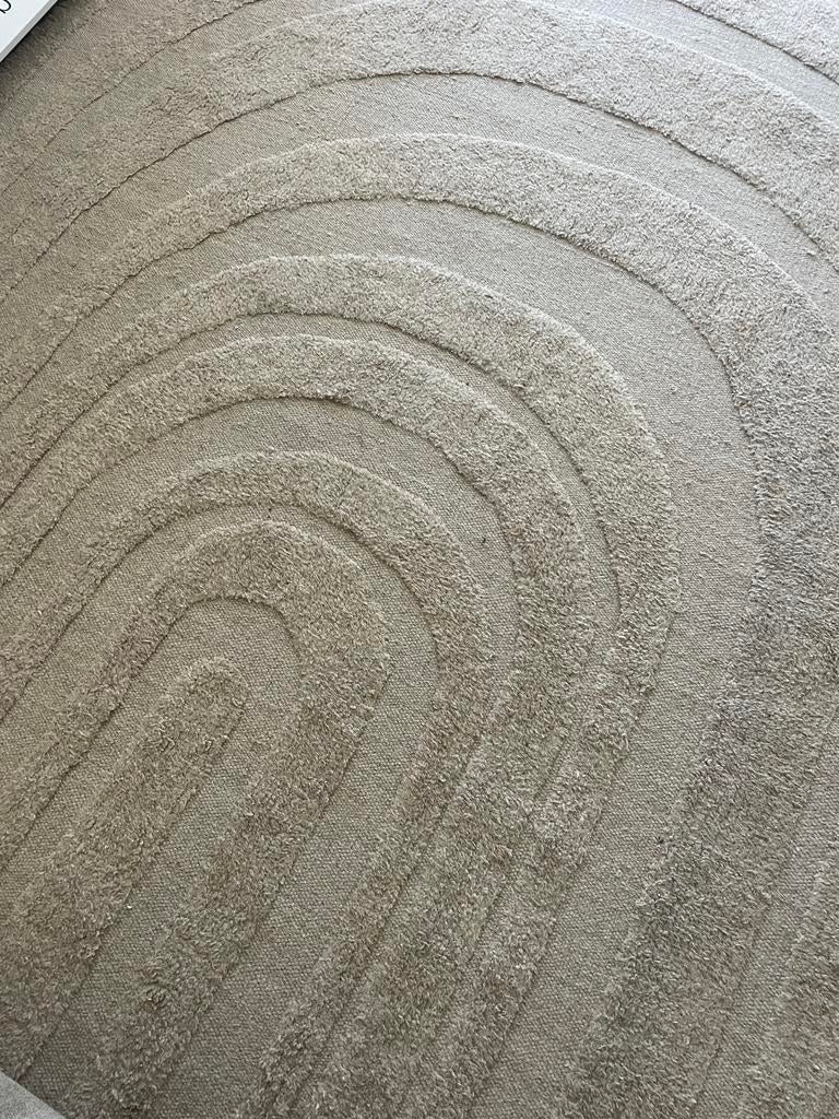 Japandi Vloerkleed - Beige - 200x300 cm, Huis en Inrichting, Stoffering | Tapijten en Kleden, Ophalen, Beige, Zo goed als nieuw