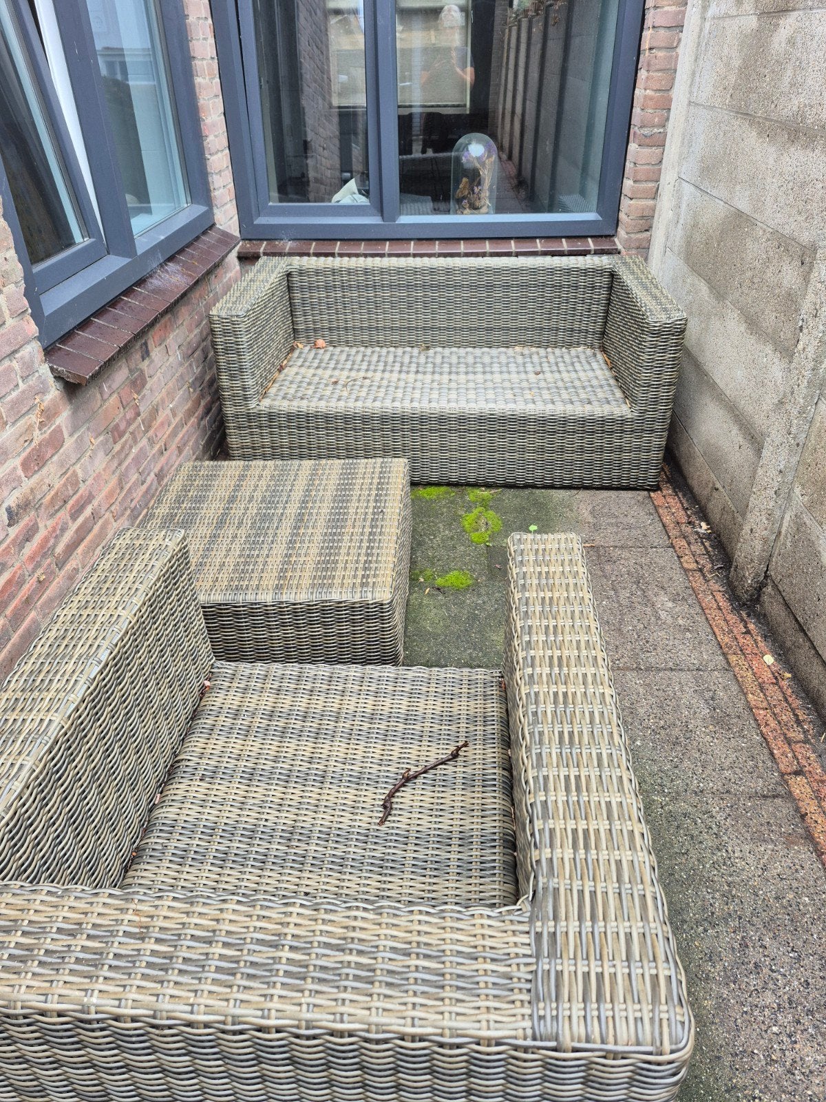 gratis lounge set, Ophalen, Gebruikt, Kunststof, Bank