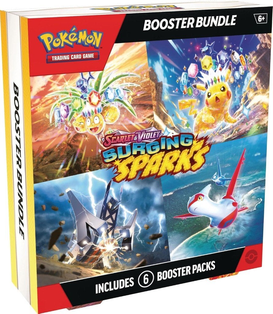 Pokémon Surging Sparks Booster Bundle Pokémon Center Version, Ophalen of Verzenden, Nieuw, Boosterbox, Foil