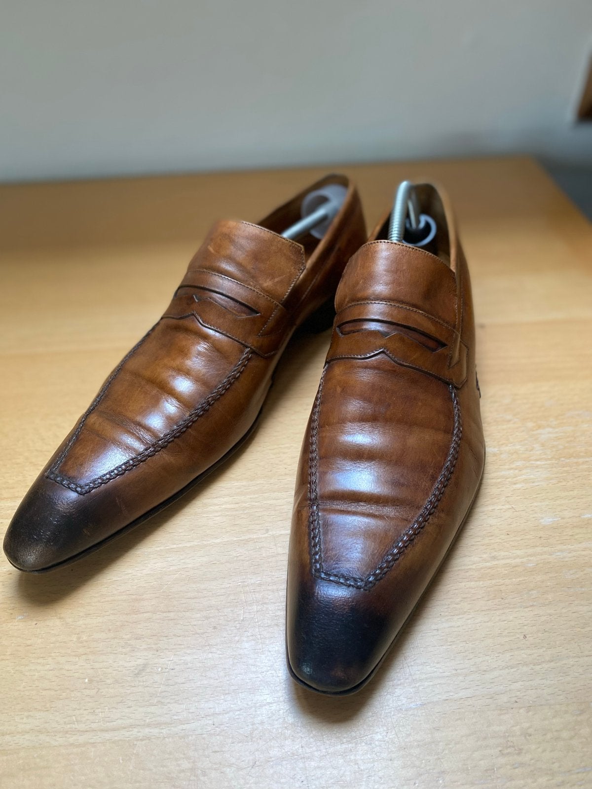 Stijlvolle handgemaakte Henrique Enko loafers cognac, Kleding | Heren, Schoenen, Ophalen of Verzenden, Gedragen, Bruin, Loafers