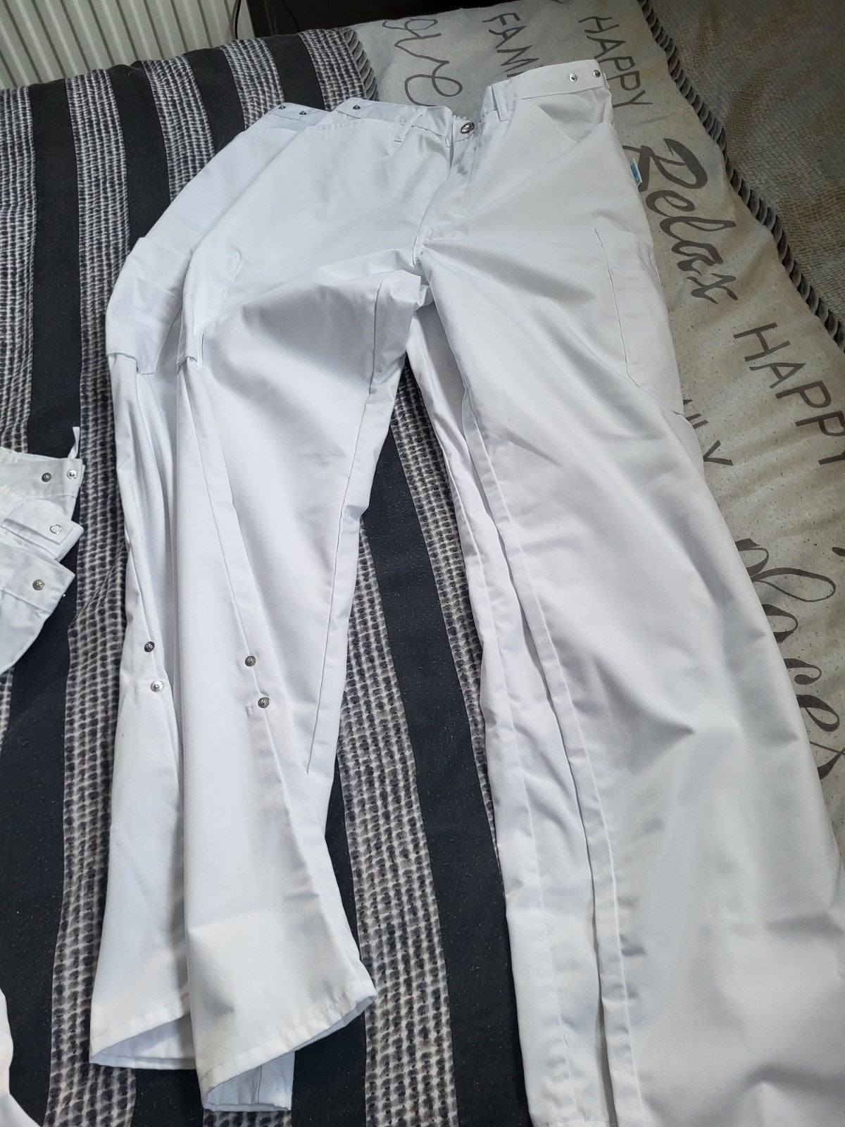 Lonneker uniform broeken - maten M en L, Maat 38/40 (M), Wit, Lonneker, Nieuw