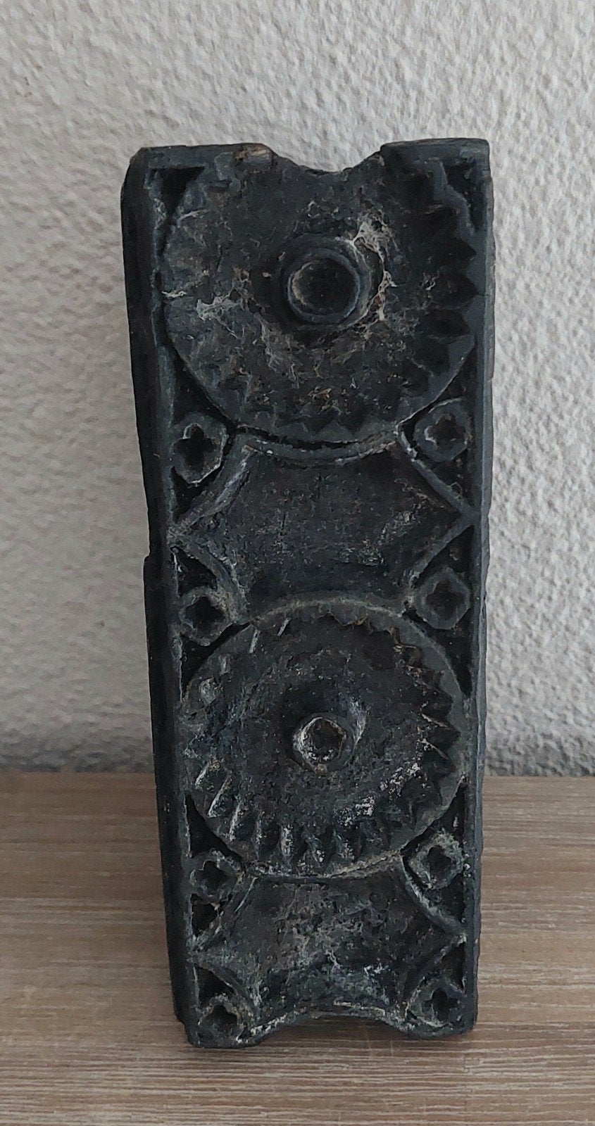 Oud houten batikstempel, Ophalen of Verzenden