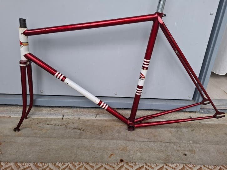 Vintage retro baanfiets track fixed gear racefiets frame!, Fietsen en Brommers, Fietsen | Racefietsen, 53 tot 57 cm, Ophalen of Verzenden