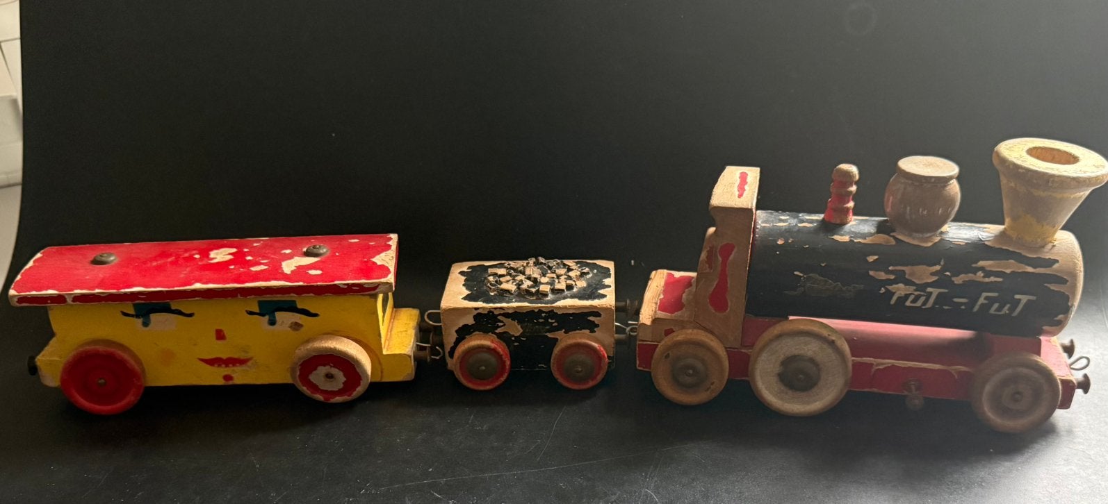 Vintage houten Techno trein uit de jaren '30, Antiek en Kunst, Ophalen of Verzenden