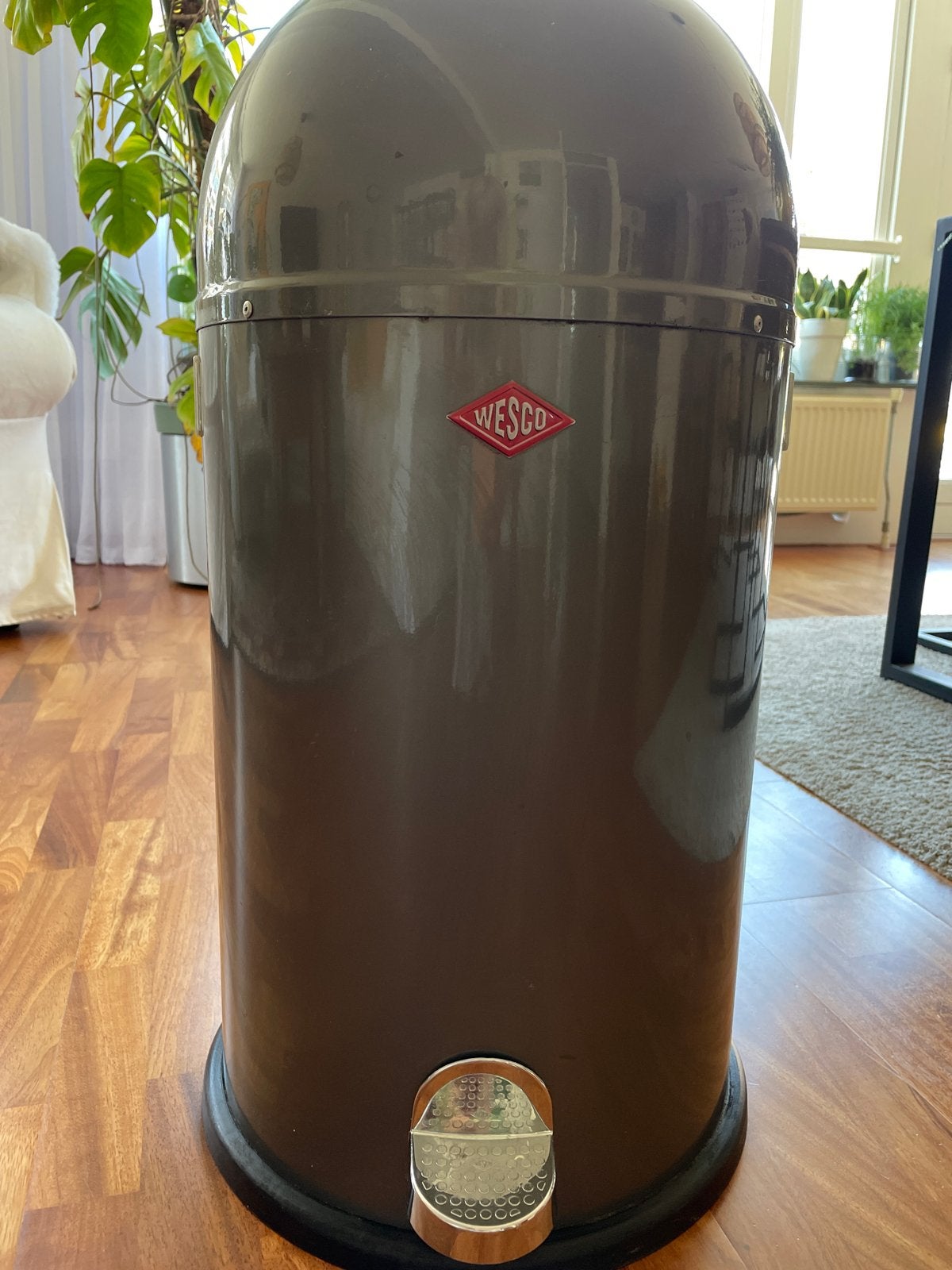 Wesco Kickmaster Pedaalemmer - Grijs - Gebruikt, Ophalen, Gebruikt, Met pedaal, 30 tot 40 liter