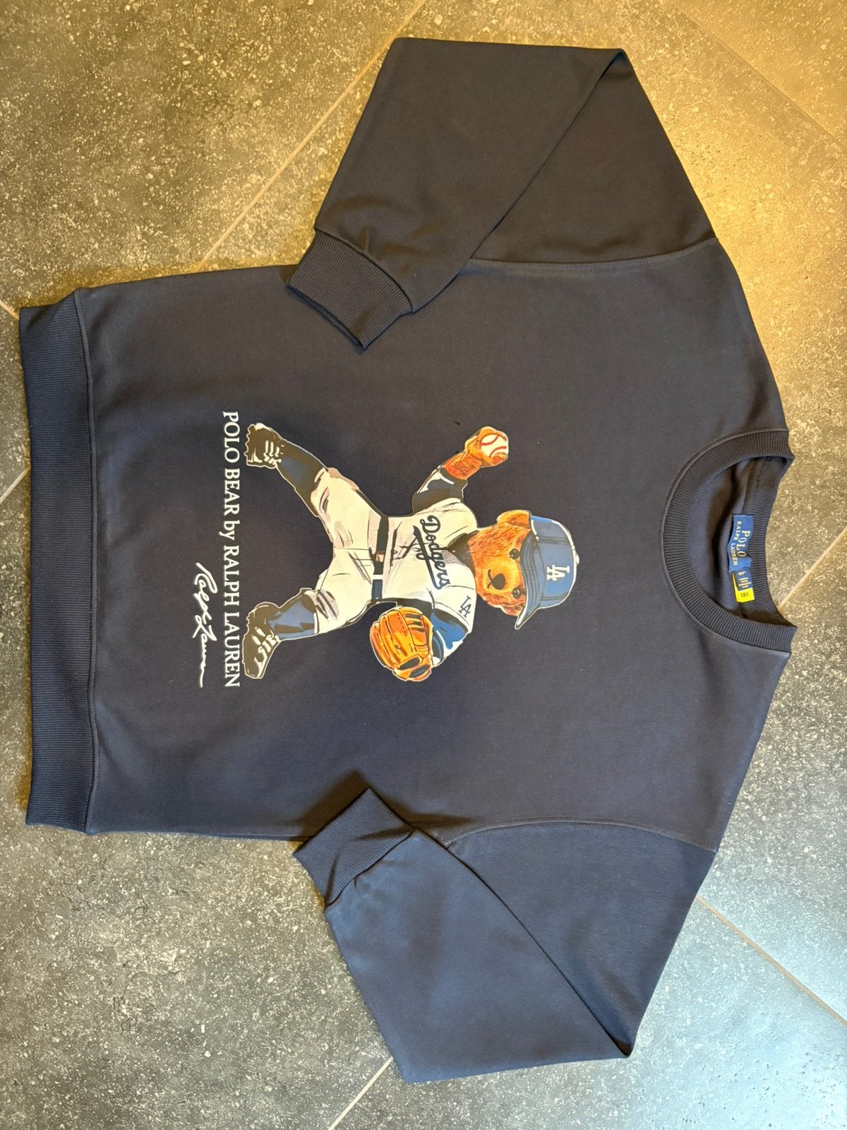 Polo Ralph Lauren Polo Bear sweater LA Dodgers – maat M, Kleding | Heren, Truien en Vesten, Ophalen of Verzenden, Zo goed als nieuw