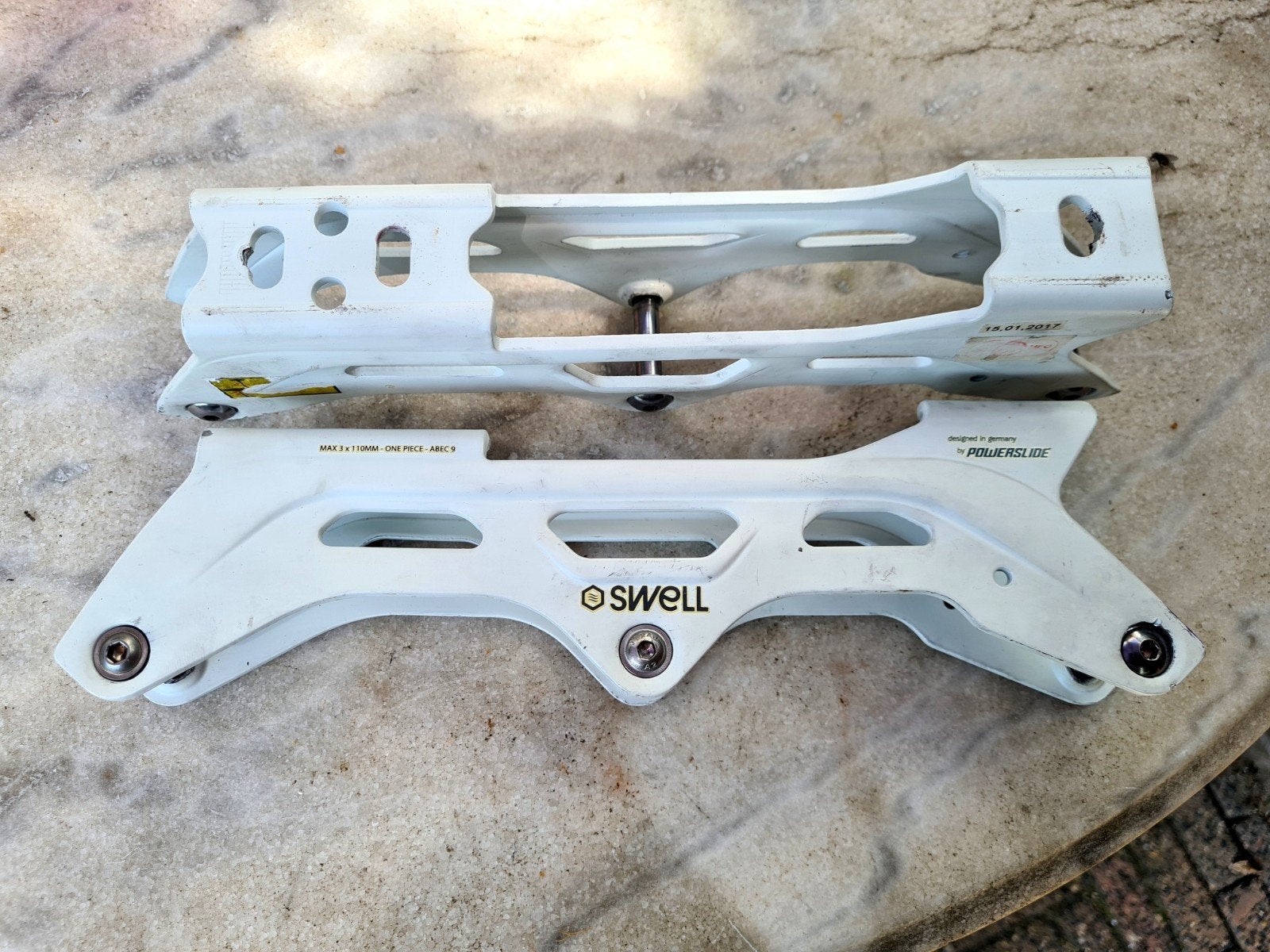 Inline skate - Powerslide Chassis / Frame's (3 x tot 110mm), Ophalen of Verzenden, Gebruikt