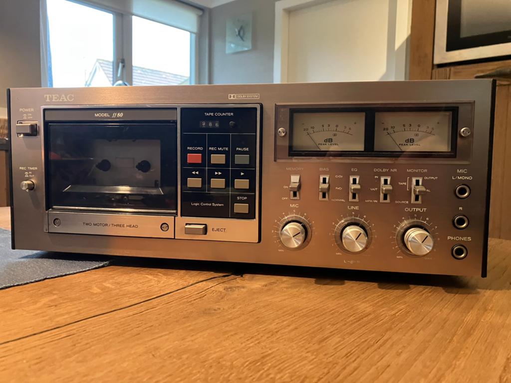 Teac A-800 Cassettedeck - Zo goed als nieuw met extra's, Ophalen, Enkel, Overige merken, Tiptoetsen