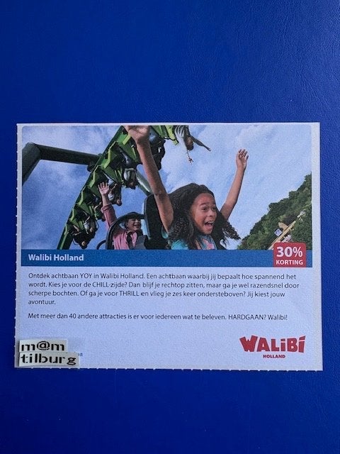 Walibi Holland 30% korting tot 1-7-2027, Drie personen of meer, Kortingskaart