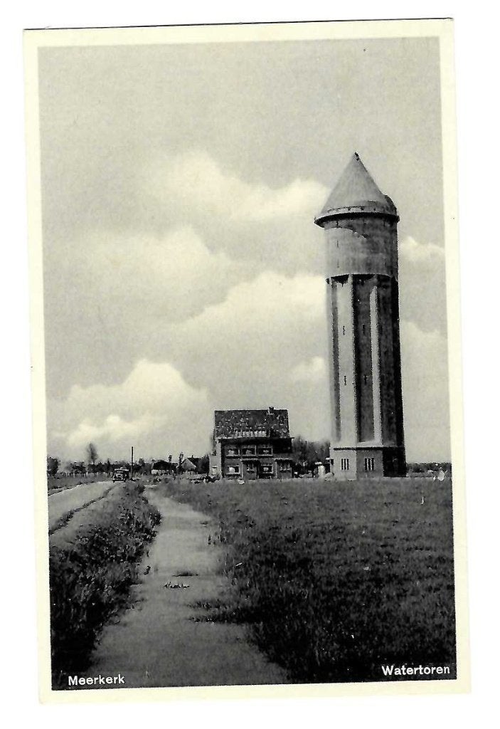 Meerkerk - Watertoren, Verzamelen, Ansichtkaarten | Nederland, Verzenden, 1920 tot 1940, Ongelopen, Zuid-Holland